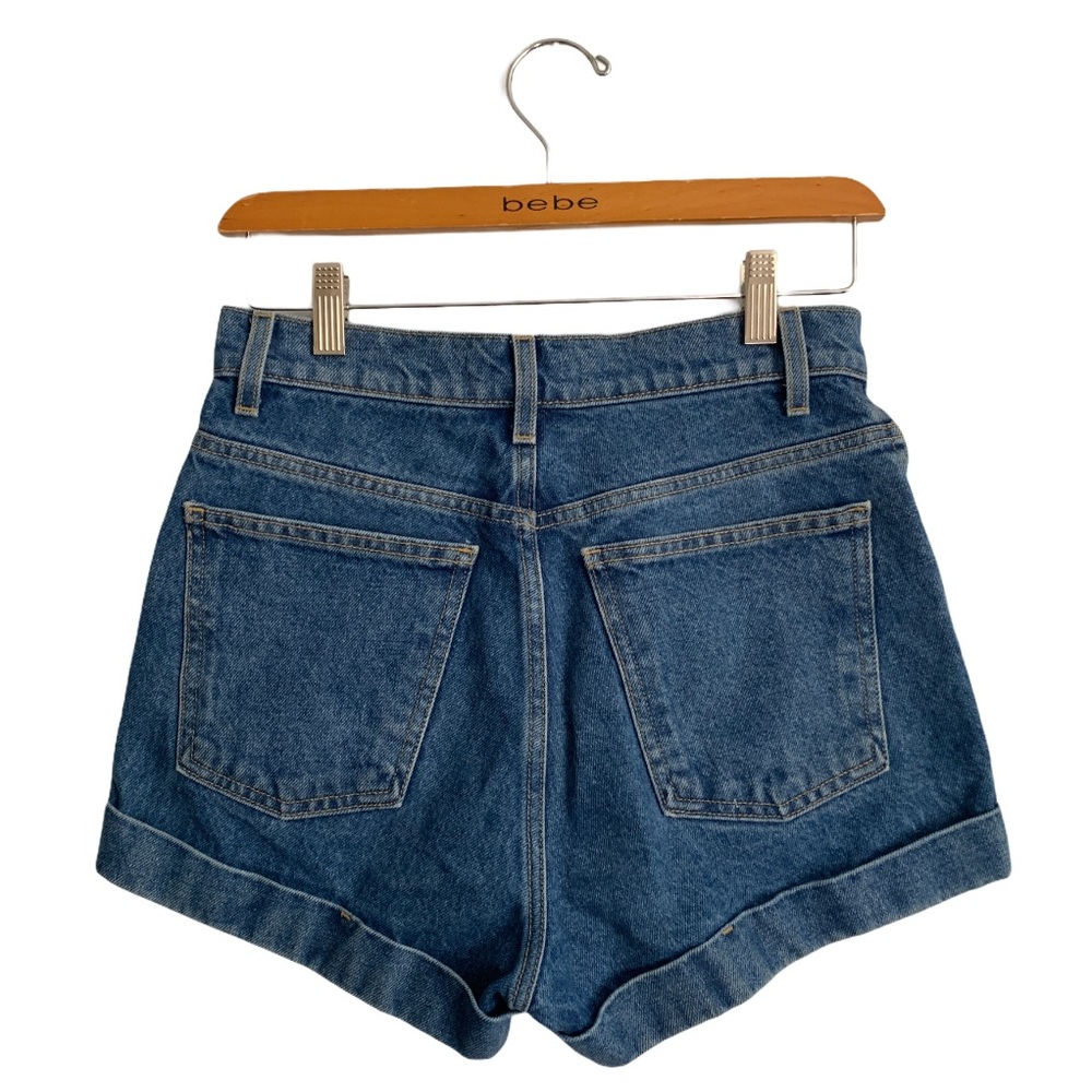 American Apparel High Waisted Denim Shorts - Picture 2 of 3
